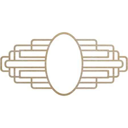 Ekena Millwork Elizabeth Wood Fretwork Pierced Ceiling Medallion, Birch, 38"W x 19"H x 10 1/2"IW x 18"IH x 1/4"T CMWP38X19X0250EBBI